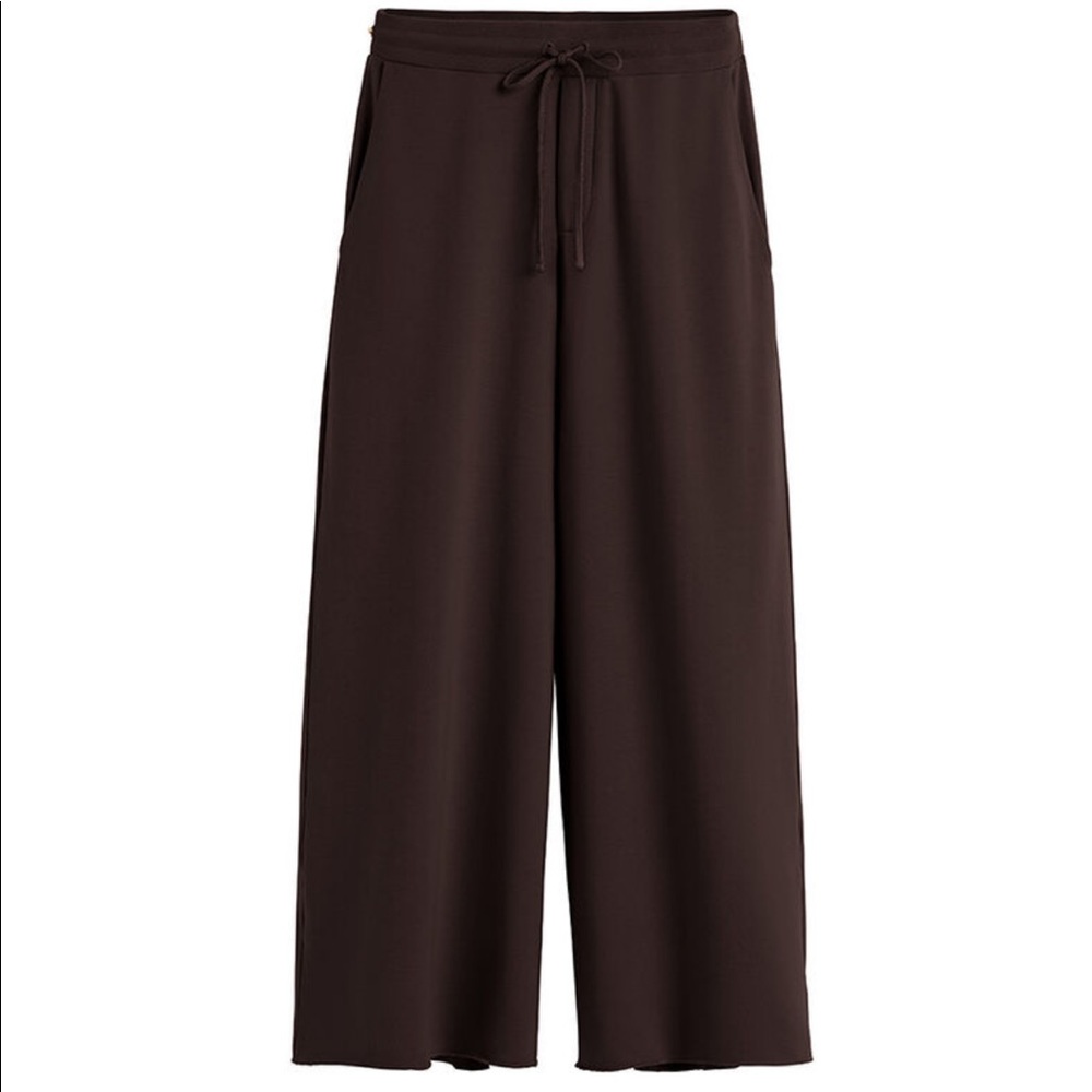Cuyana French Terry Wide-Leg Cropped Pant XS